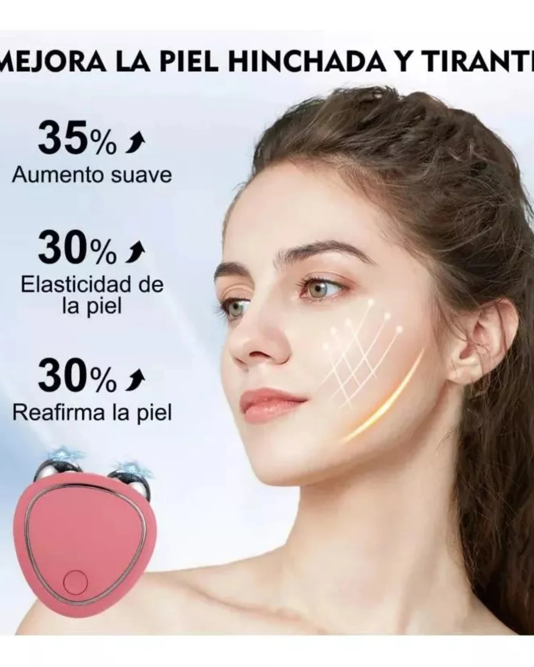 Masajeador facial microcorriente